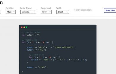 CodeZen - 生成易于分享，優雅的「源代碼」圖片 [Web] 6