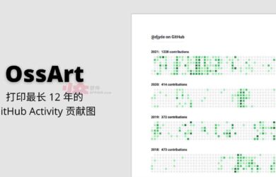 OssArt - 打印你的 GitHub Activity 貢獻圖，最長 12 年 11